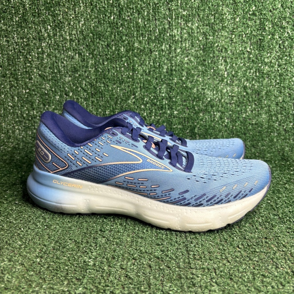 Brooks Glycerin 20 Neutral Cushion Running Athletic Sneaker Blue Womens Sz 9.5 B